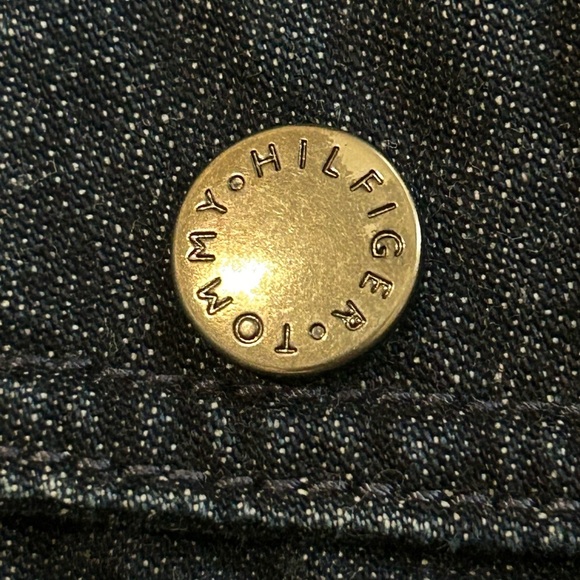 Tommy Hilfiger Dark Blue Jean Jacket with Plaid Accents - Picture 7 of 15